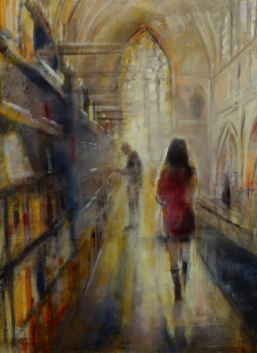 Gregg Chadwick
Die Kathedrale der Bücher (The Cathedral of Books)
48"x36"oil on linen 2013
Private Collection, Long Island, New York